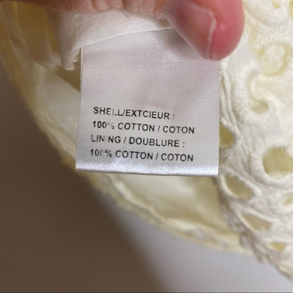 Pam & Gela Lou Flutter Sleeve Eyelet Dress 8 White - Picture 6 of 13